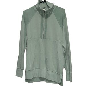 VS Pink Oversized Green Half Zip Top